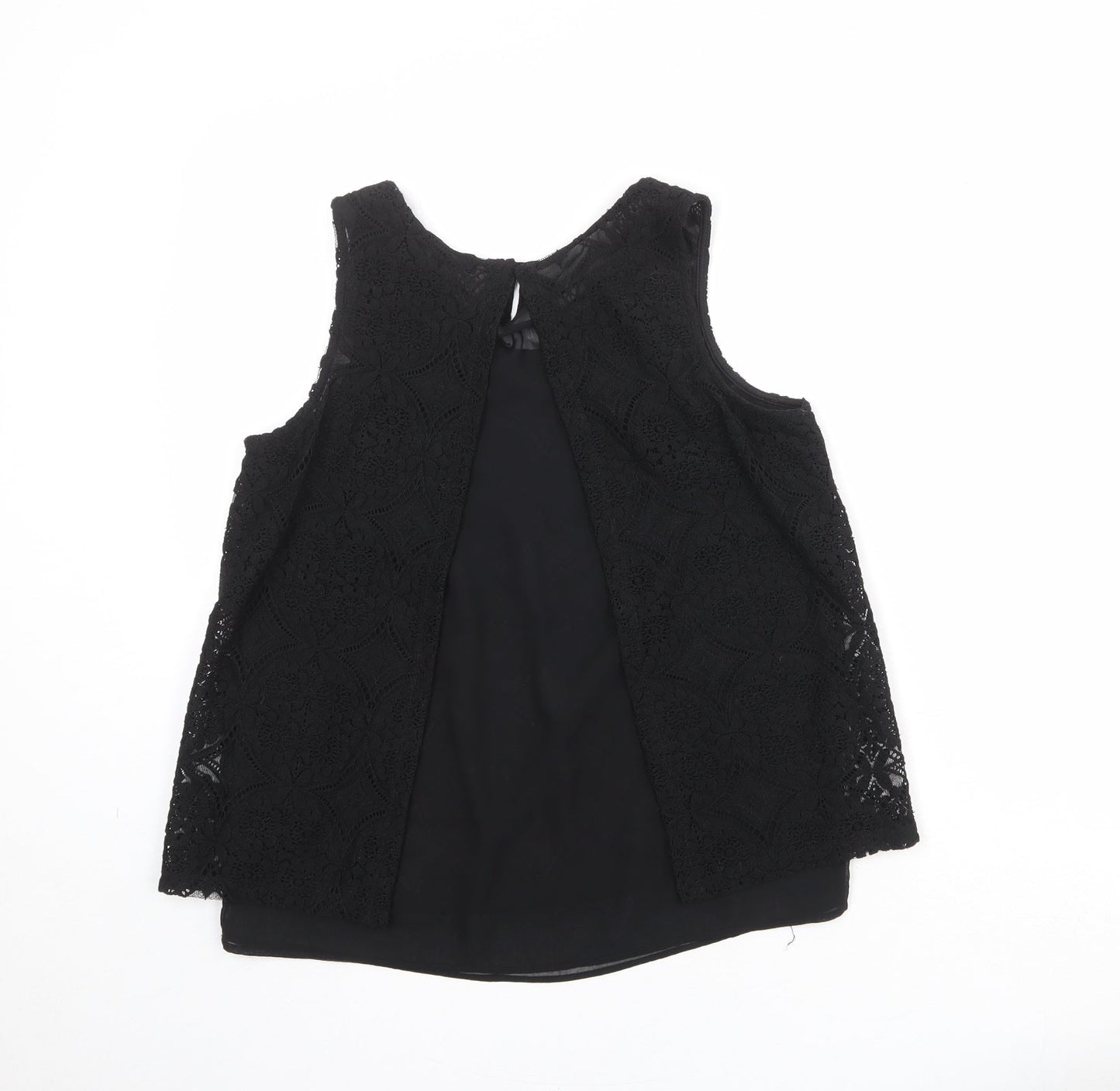 Womens UK Size 10 NEXT Black Basic Tank