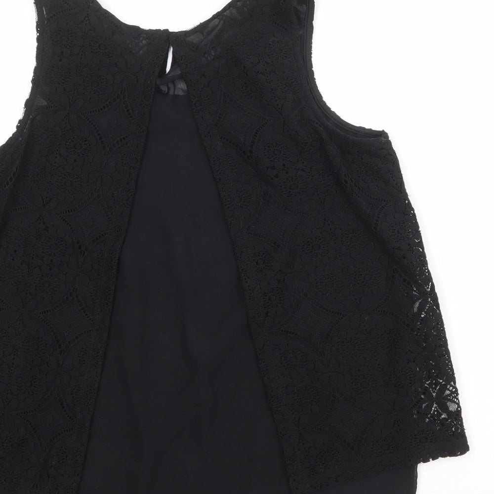 Womens UK Size 10 NEXT Black Basic Tank