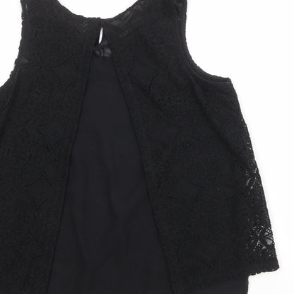 Womens UK Size 10 NEXT Black Basic Tank