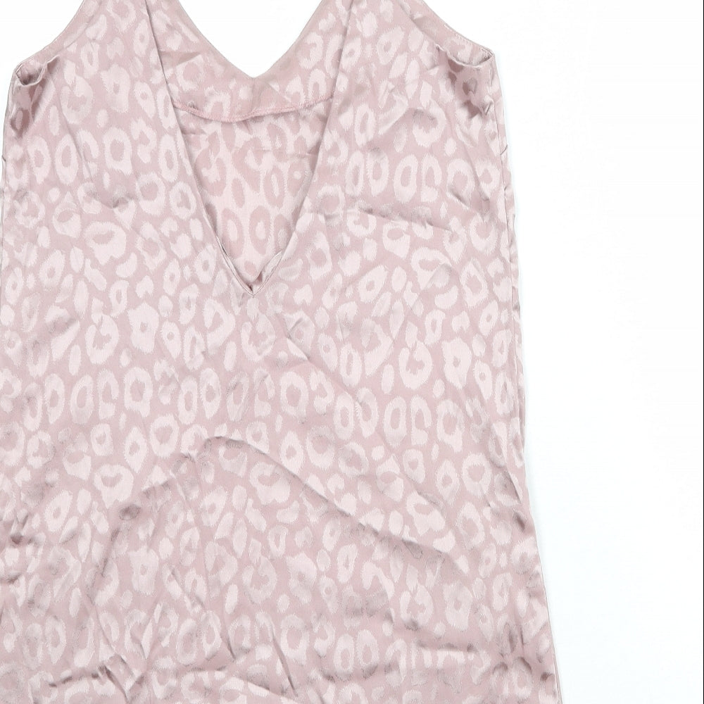Womens UK Size 10 Missguided Pink Basic Tank