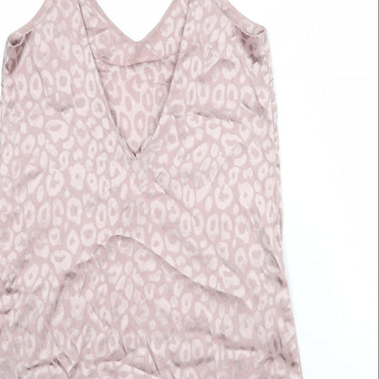 Womens UK Size 10 Missguided Pink Basic Tank