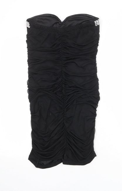 Cameo Rose Womens Black Polyester Bodycon Size 10 Sweetheart Pullover
