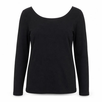 Womens UK Size XL Soaked Black Basic T-Shirt