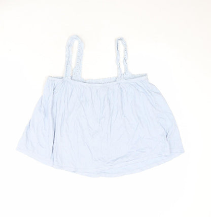 Womens UK Size 10 New Look Blue Basic Tank