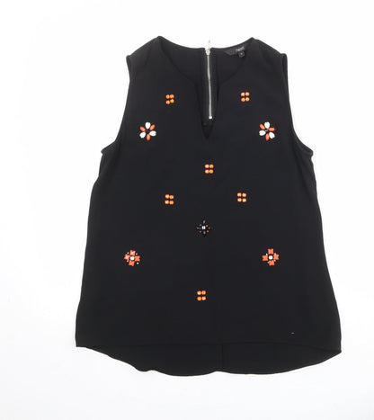 Womens UK Size 10 NEXT Black Basic Blouse