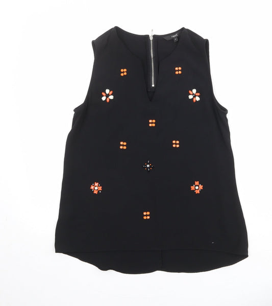 Womens UK Size 10 NEXT Black Basic Blouse