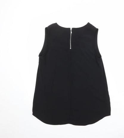 Womens UK Size 10 NEXT Black Basic Blouse