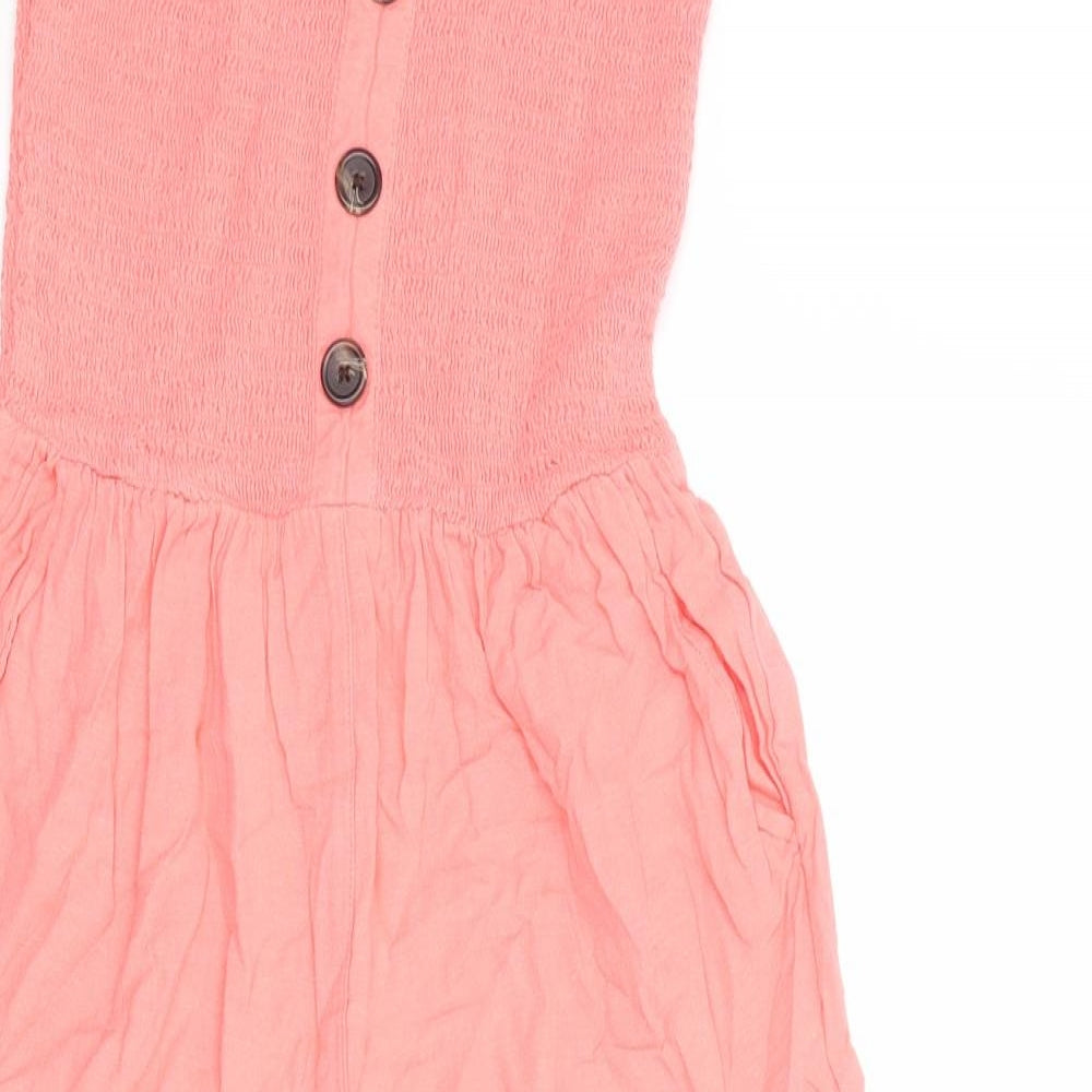 NEXT Womens Pink Polyester Jumpsuit One-Piece Size 6 Pullover - Strapless