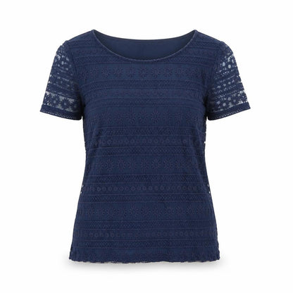 Womens UK Size S Oasis Blue Basic T-Shirt