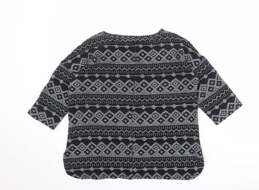 Womens UK Size 8 NEXT Black Pullover Jumper