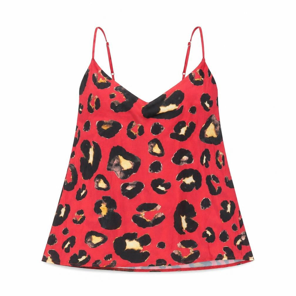 Womens UK Size 10 Boohoo Red Basic Tank
