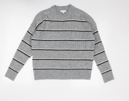 Womens UK Size 6 Warehouse Grey Pullover Jumper