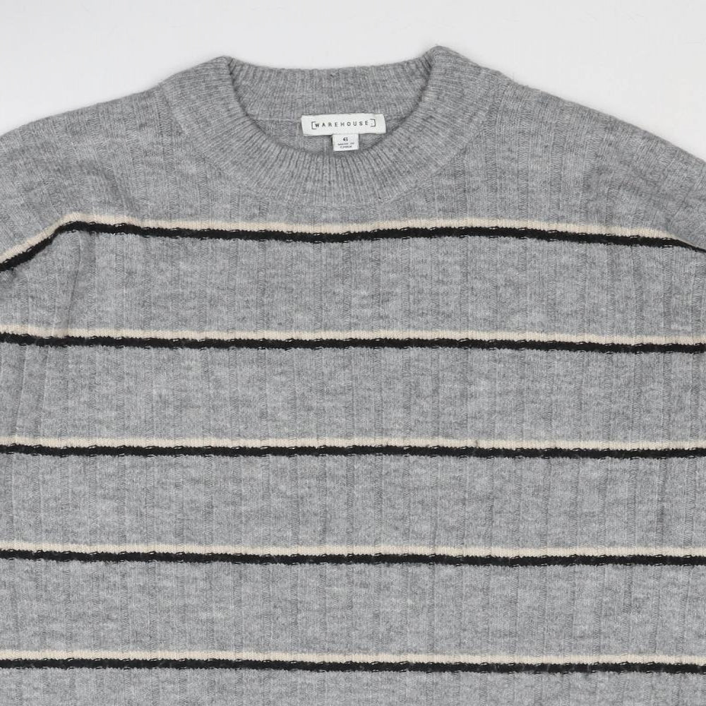 Womens UK Size 6 Warehouse Grey Pullover Jumper