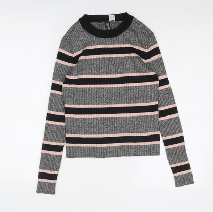 Womens UK Size M Divided by H&M Grey Pullover Jumper