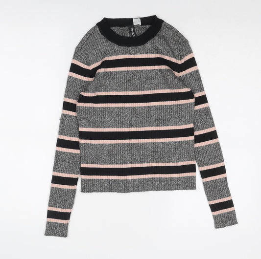 Womens UK Size M Divided by H&M Grey Pullover Jumper