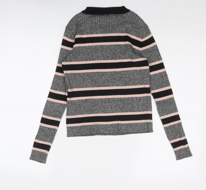 Womens UK Size M Divided by H&M Grey Pullover Jumper