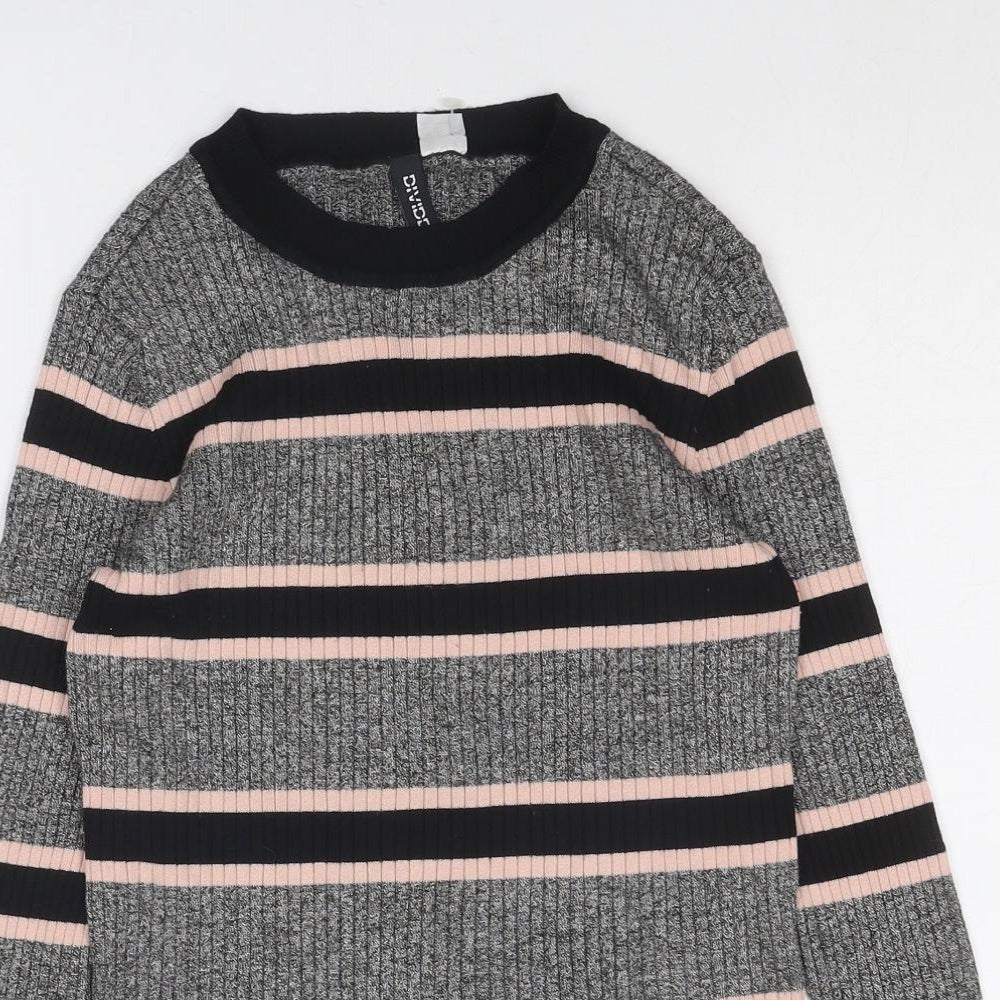 Womens UK Size M Divided by H&M Grey Pullover Jumper