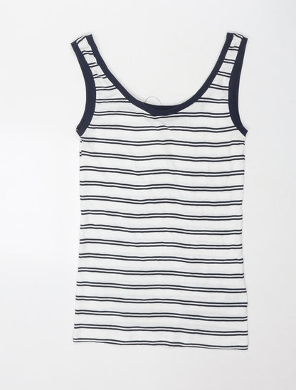 Womens UK Size 6 Marks and Spencer White Basic Tank