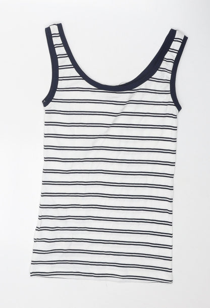 Womens UK Size 6 Marks and Spencer White Basic Tank