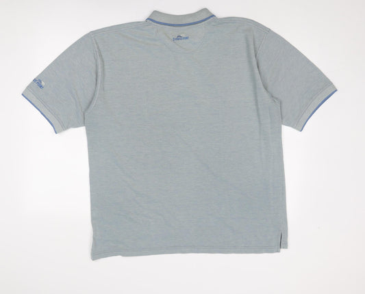 Cypress Point Mens Blue Polyester Polo Size XL Collared Button