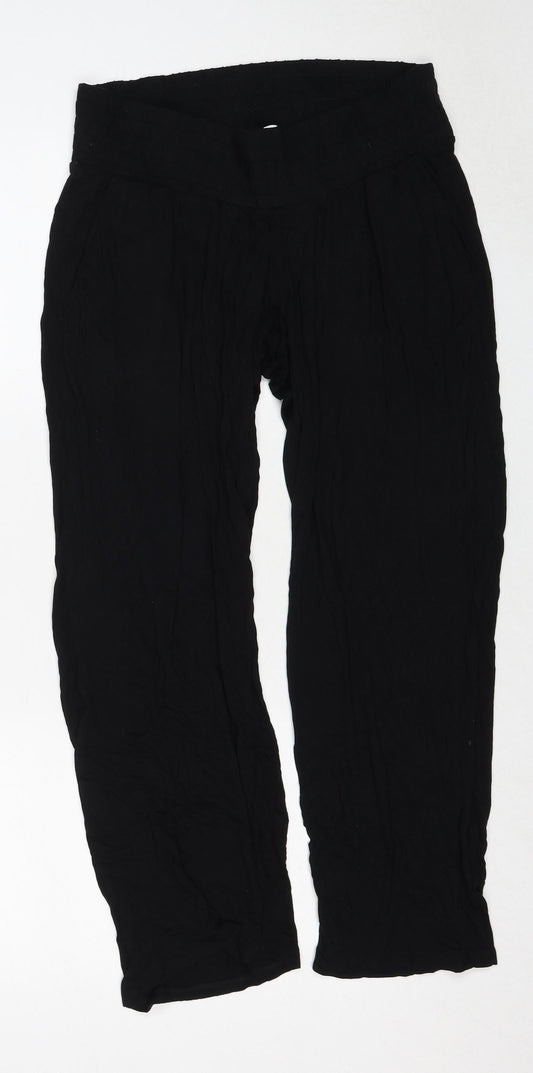 Womens UK Size M H&M Regular Fit  Black Trousers
