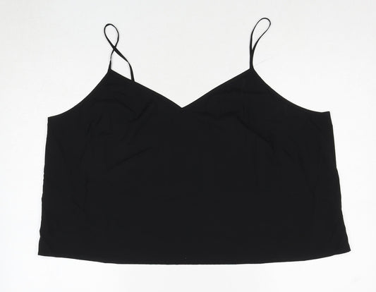 Womens UK Size 22 H&M Black Basic Polo