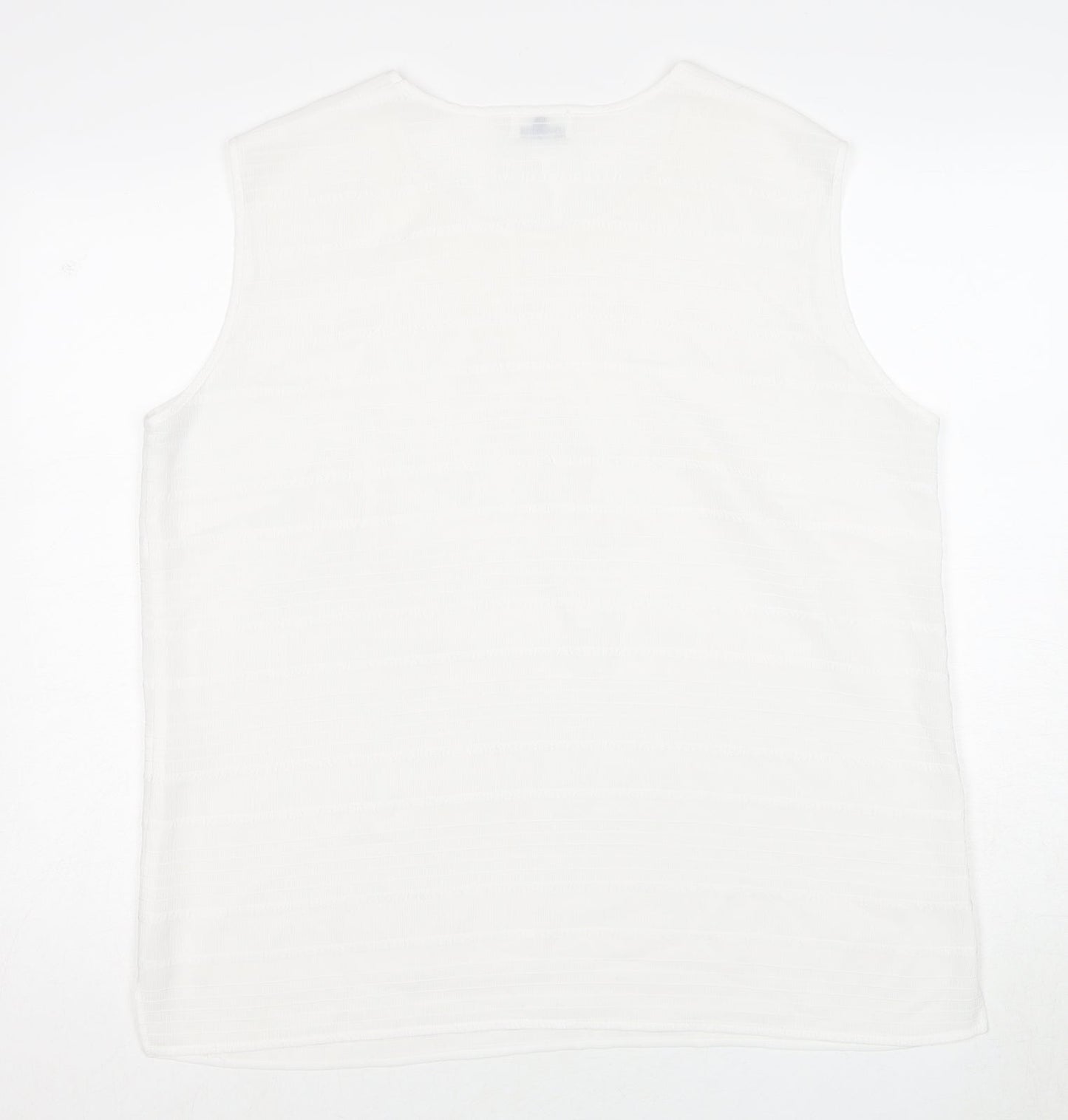 Frankenwälder Womens White Polyester Basic Tank Size 18 Round Neck