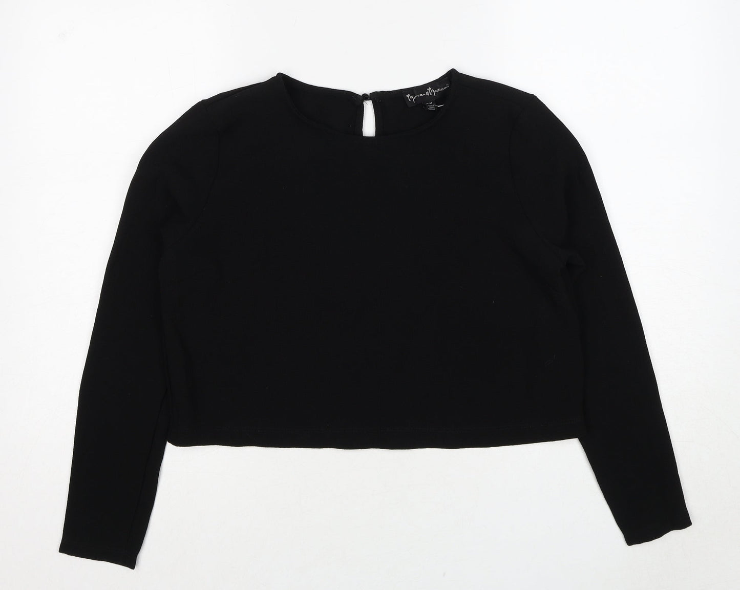 Womens UK Size M Mercer & Madison Black Basic Blouse