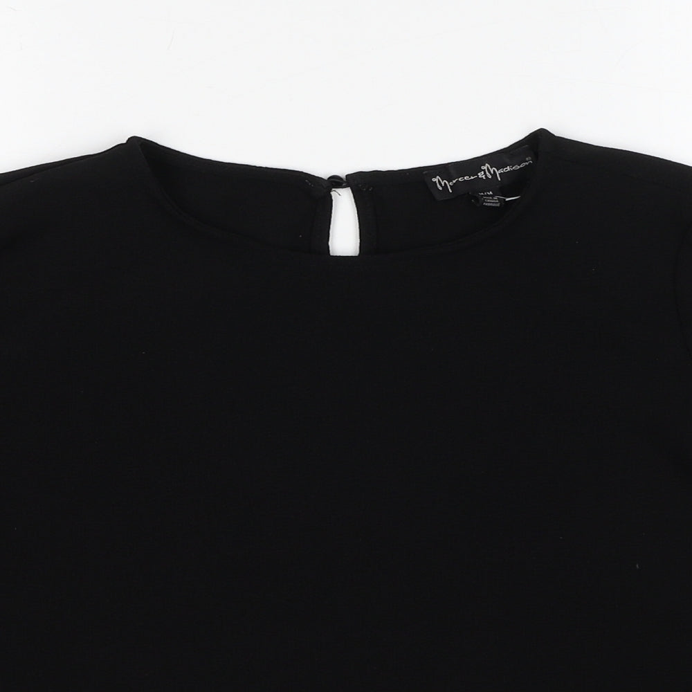 Womens UK Size M Mercer & Madison Black Basic Blouse