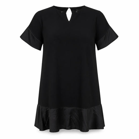 River Island Womens Black Polyester Trapeze & Swing Size M V-Neck Button