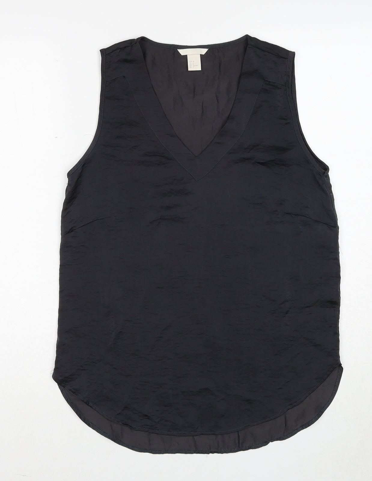 Womens UK Size 8 H&M Grey Basic Tank