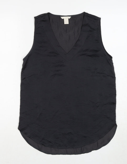 Womens UK Size 8 H&M Grey Basic Tank