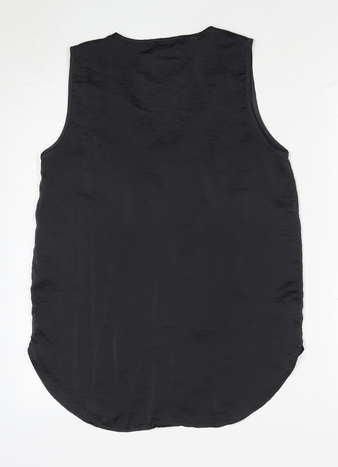 Womens UK Size 8 H&M Grey Basic Tank