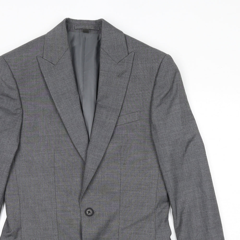 Mens UK Size 34 Marks and Spencer Regular Grey Suit Jacket