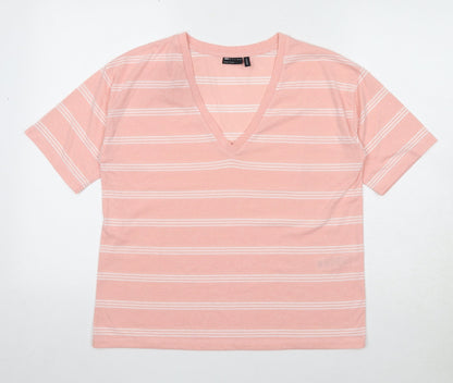Womens UK Size 8 ASOS Pink Basic T-Shirt