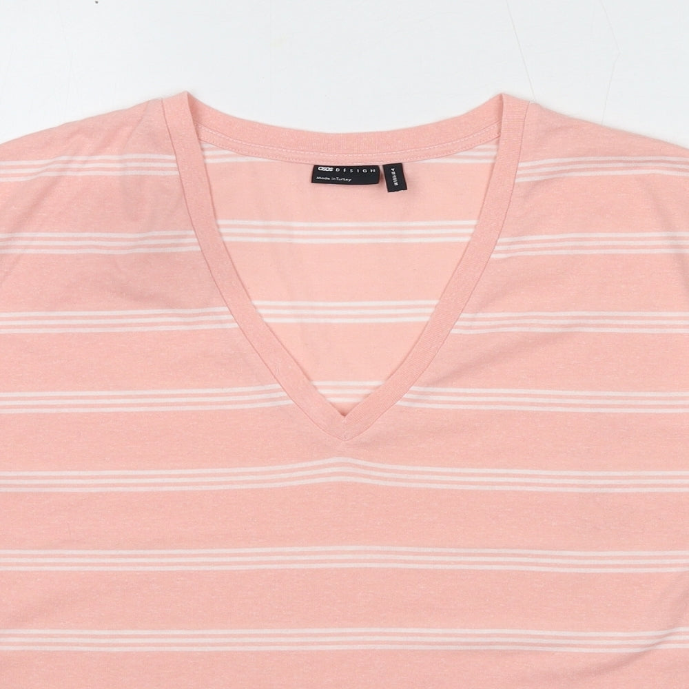 Womens UK Size 8 ASOS Pink Basic T-Shirt