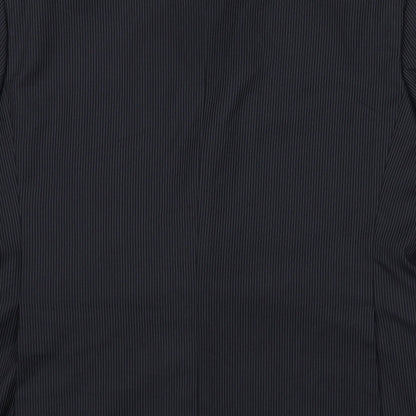 Autograph Mens Blue Striped Polyester Jacket Suit Jacket Size 42 Regular