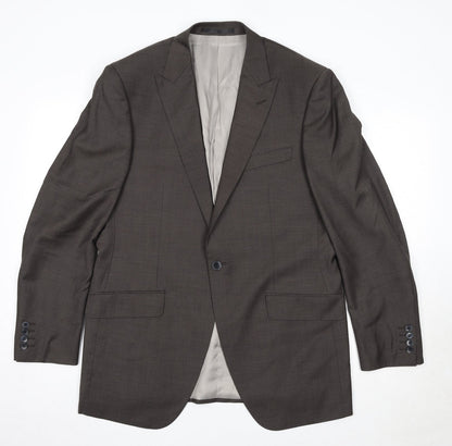 Autograph Mens Brown Wool Jacket Suit Jacket Size 40 Regular