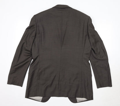 Autograph Mens Brown Wool Jacket Suit Jacket Size 40 Regular