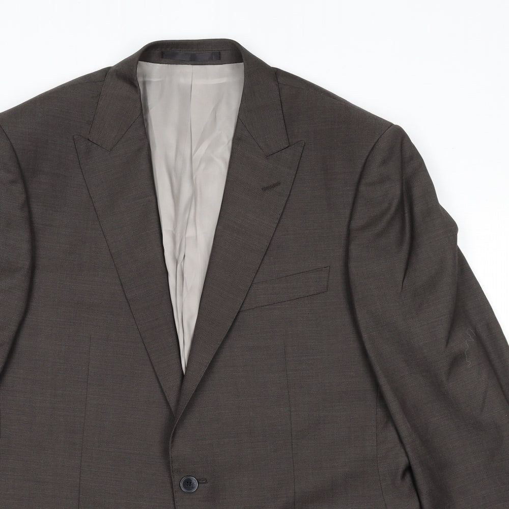 Autograph Mens Brown Wool Jacket Suit Jacket Size 40 Regular