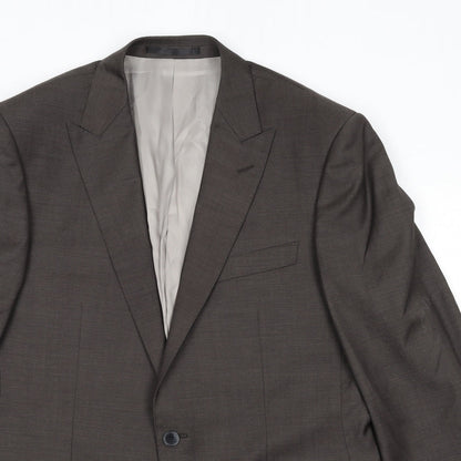Autograph Mens Brown Wool Jacket Suit Jacket Size 40 Regular