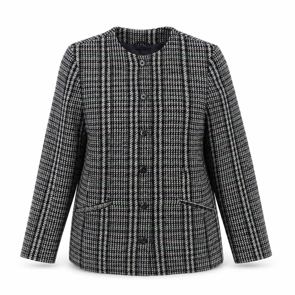 St Michael Womens Multicoloured Geometric Jacket Size 14 Button