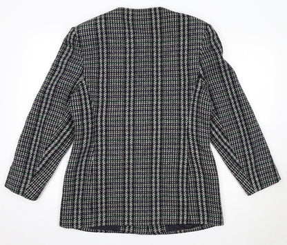 St Michael Womens Multicoloured Geometric Jacket Size 14 Button