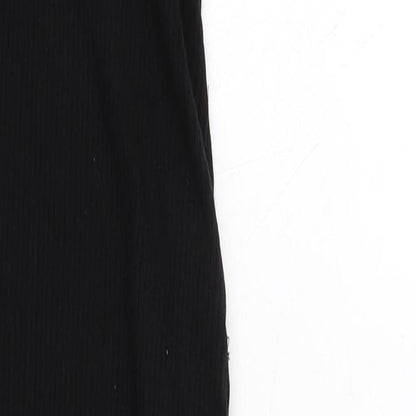 Missguided Womens Black Cotton Maxi Size 4 Round Neck Pullover