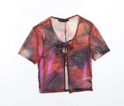 Womens UK Size 8 PRETTYLITTLETHING Multicoloured Basic T-Shirt