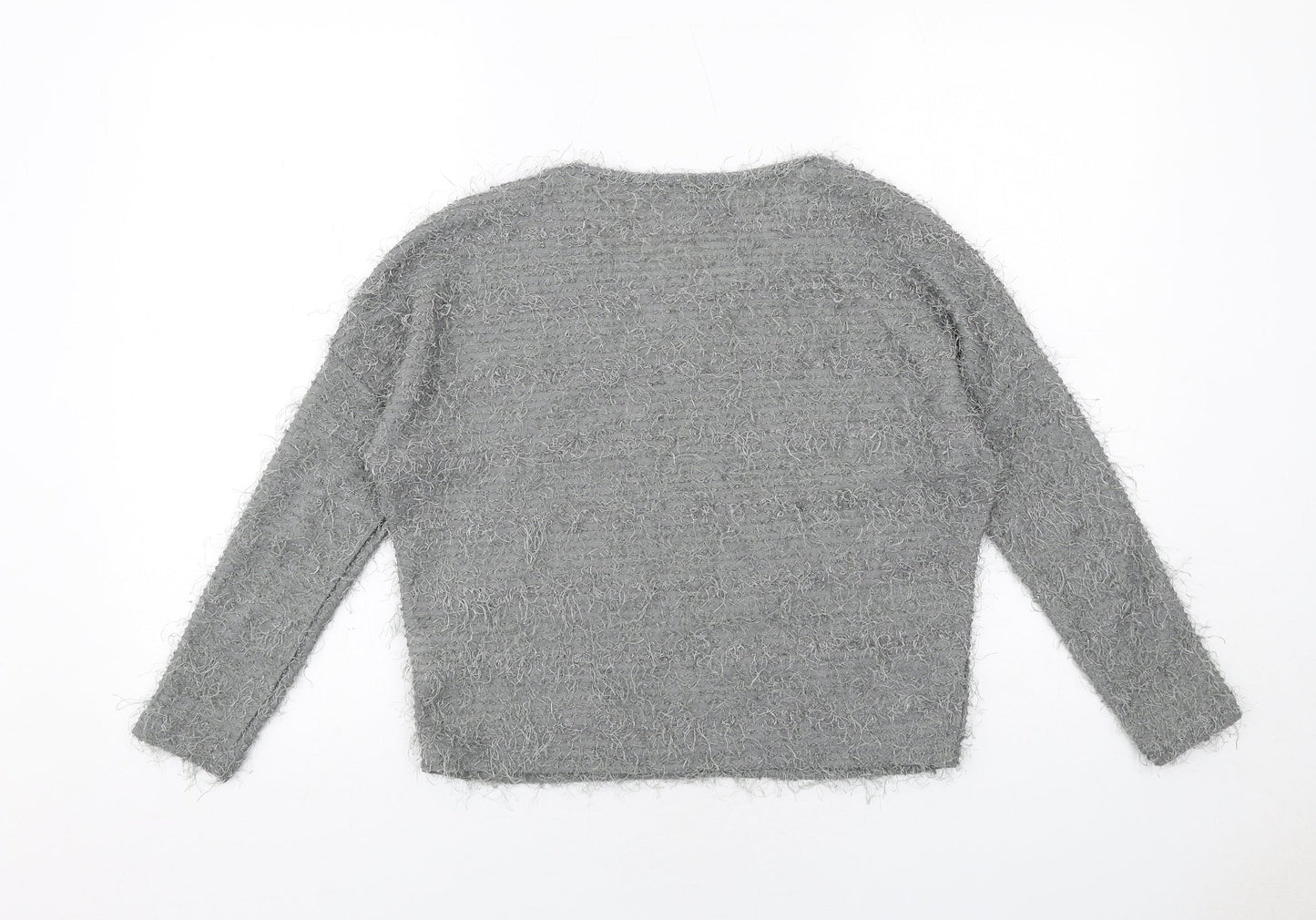 Womens UK Size XS Fluid Grey Pullover Jumper