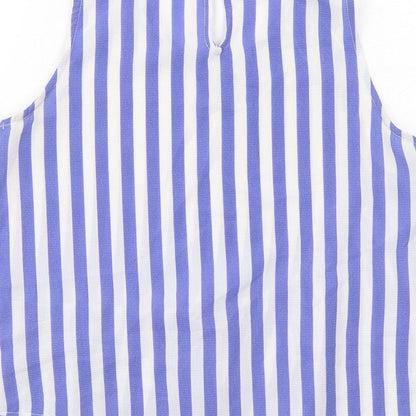 Womens UK Size XS Mango Blue Basic Blouse