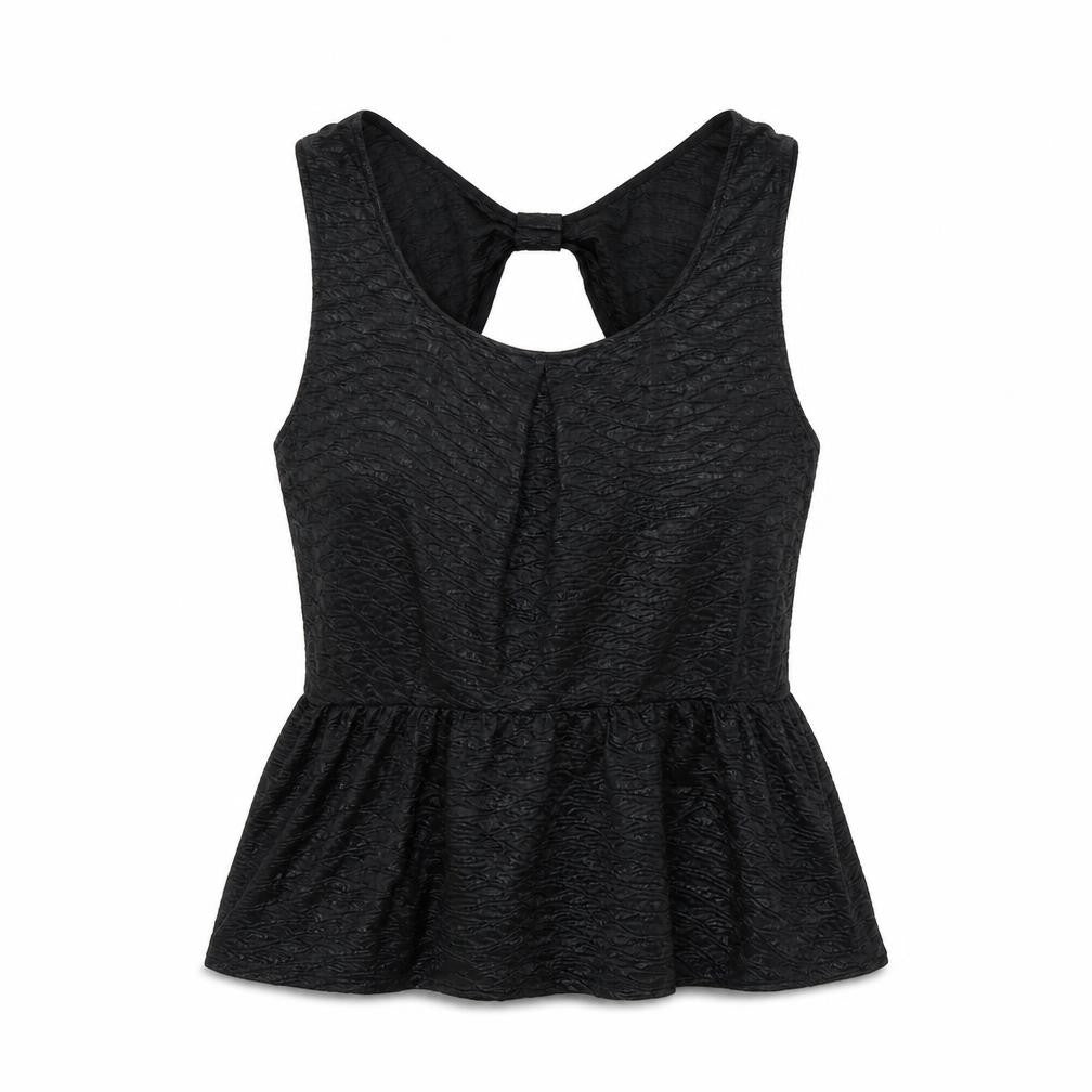 Womens UK Size L Oasis Black Basic Tank