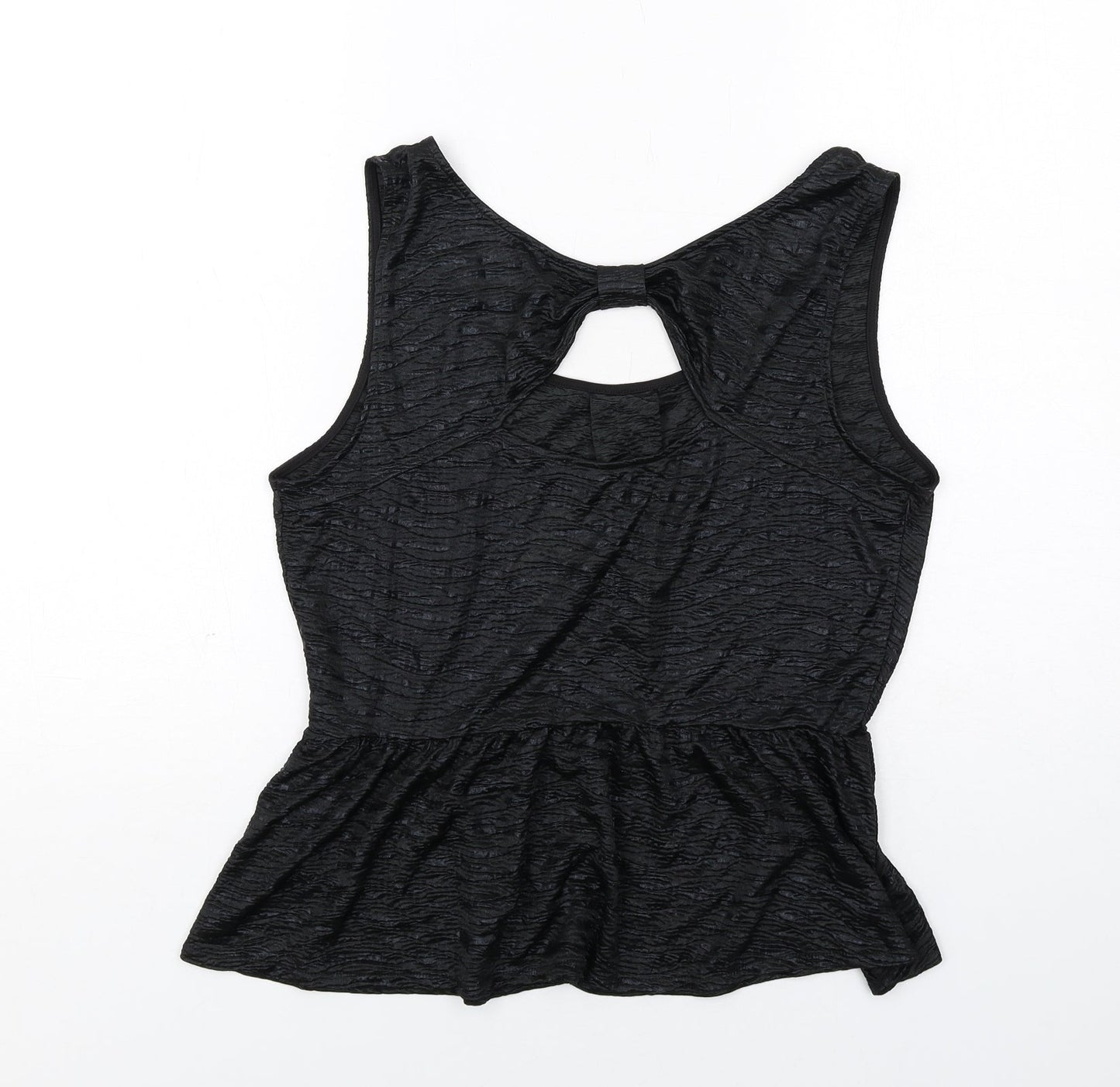Womens UK Size L Oasis Black Basic Tank