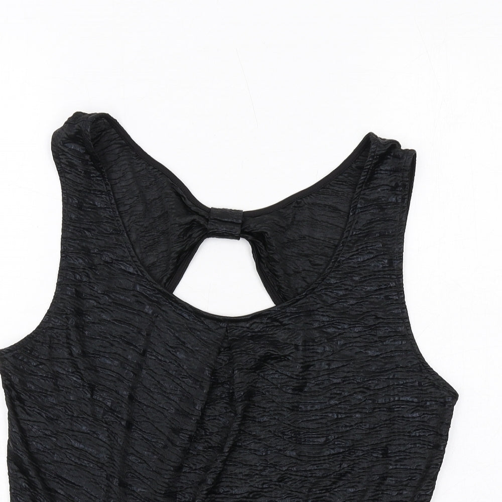 Womens UK Size L Oasis Black Basic Tank